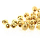 True2™ Czech Fire polished faceted glass beads 2mm - Crystal 24k brush Gold plated
